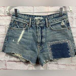 NWoT GRLFRND high rise CINDY DENIM SHORTS IN fleetwood